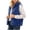 Blue, variant on Lutiedan Fuzzy Flannel Vest for Women Cozy Sleeveless Fleece Zip Up Outerwear Vest Casual Stand Collar Winter Jackets S-XXL
