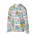 thumbnail image 2 of Rocae Space Doodle Print Breathable Sun Protection Hoodie Quick-Dry Lightweight Long Sleeve Hoodie Unisex Running Sports Shirt 3X-Large, 2 of 9