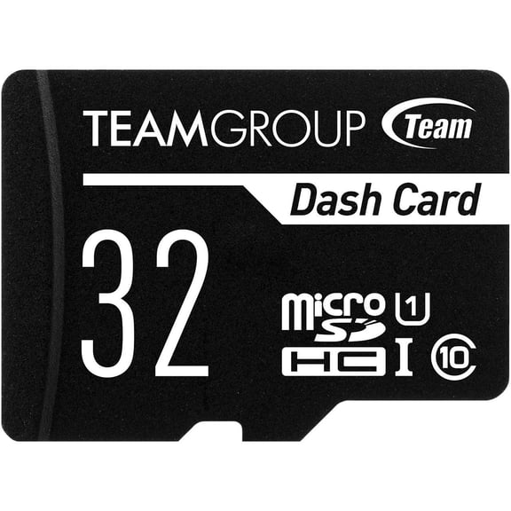 Team 32GB Dash Card  microSDHC UHS-I/U1 Class 10 Memory Card with Adapter, Speed Up to 80MB/s (TDUSDH32GUHS03)