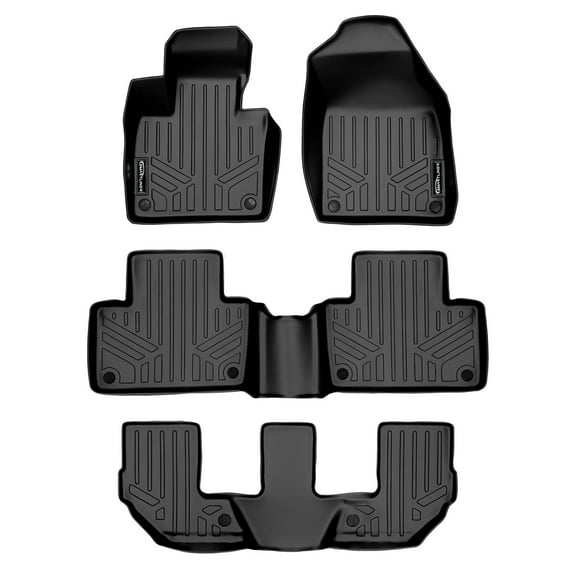 SMARTLINER 3 Rows Custom Fit Floor Liners Compatible with 2016 - 2019 Volvo XC90 (Gasoline)