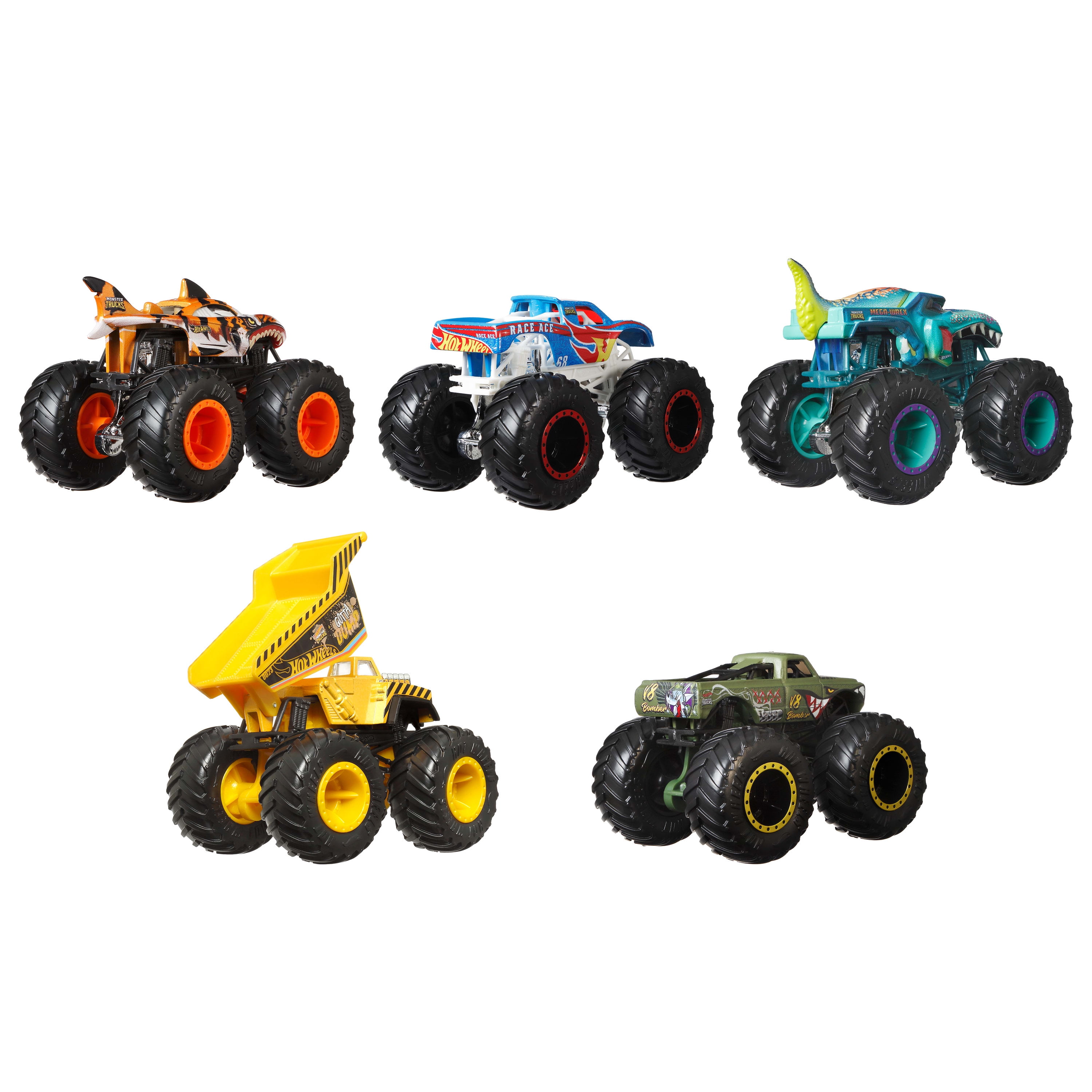 ミニカー Hotwheels MONSTER TRUCKS 2024 New SKELESAURUS Hot Wheels Monster Truck w/ CRUSHABLE