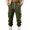 Red, variant on Men's Fleece-Lined Multi-Pocket Utility Cargo Pants - Wide-Leg Cuffed Design with Contrast Stripes for Winter Casual & Hiking Trousers,Red,M