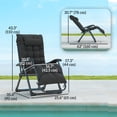 thumbnail image 3 of Outsunny Reclining Zero Gravity Chair, Folding Sun Lounger with Cushion, 3 of 10