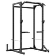thumbnail image 1 of Synergee Power Rack Cage, J-Cups, Safety Arms, Pull Up Bar, Landmine & T Bar, Barbell Hold, Dip Station. Exercise Stand with 750lb Capacity., 1 of 6