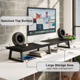 thumbnail image 3 of Large Dual Monitor Riser Extra Long Monitor Stand Riser Wide TV Stand Riser Monitor Stand for Monitors Wood & Steel Desktop Riser Desk Organization Home Office, 3 of 6