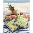 thumbnail image 3 of Pack of 2 Outdoor Pillow Covers, Farm Summer Lemon Rustic Black White Buffalo Plaid Waterproof Square Throw Pillowcase Cushion Decorative Pillow Covers for Couch Patio Tent, 16x16 in, 3 of 6