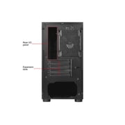 Thermaltake Versa H17 Black SPCC Micro ATX Gaming Computer Case CA-1J1-00S1NN-00