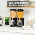 thumbnail image 2 of Mind Reader Double Cereal Dispenser for Countertop, 2 x 2L Airtight Containers, Rotating Dry Food Dispenser for Cereal, Rice, Candy, Coffee Beans, Black, 2 of 7