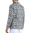 thumbnail image 3 of INSPIRE CHIC Men's Blazers Animal Print Notched Lapel Slim Fit Blazer M Black White, 3 of 6