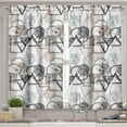 thumbnail image 2 of Ambesonne Abstract Valance & Curtain, Triangles Squares Plygons, 55"x36", Grey Black Cocoa, 2 of 6