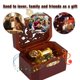 thumbnail image 1 of Caja de música mecánica Caja de música retro mecánica de madera grabada Caja de música grabada Rendimiento probado Jadeshay  A, 1 of 8