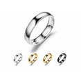 thumbnail image 1 of Anillo De Pareja De Titanio Liso De Acero Inoxidable Simple Xtellar plateado, 1 of 4