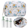 thumbnail image 4 of Cosméticos Floral Maquillaje Acolchada Almacenamiento Gran Capacidad, 4 of 9