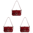 thumbnail image 1 of Bolso Hobo Con Hebilla para Mujer  Bandolera Informal Citas Diarias () Rojo, 1 of 4