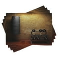 thumbnail image 1 of Ambesonne Fitness Place Mats Set of 4, Gym Room and Dumbbells, Standard Size, Black Redwood Pale Brown, 1 of 6