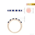 thumbnail image 6 of ANGARA Natural Shared Prong Sapphire and Diamond Half Eternity Ring in 14K Rose Gold for Women (Size-2.1mm) | September Birthstone, Anniversary, Jewelry Gift for Women | Natural Blue Sapphire Ring, 6 of 11