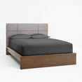 thumbnail image 4 of Fitted Sheet Only - Alaskan King Size, Dark Grey Color 300-Thread-Count Egyptian Cotton 10-inch Deep Pockets 1-PC Bottom Fitted Sheet, 4 of 7