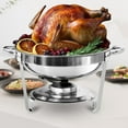 thumbnail image 7 of Jacgood 6 Qt Chafing Dish Buffet Set,6 pack Stainless Steel Round Chafers and Buffet Warmers Sets with Food and Water Trays for Catering, 7 of 7