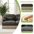 thumbnail image 5 of HUMEHA 69.2" Leopard Chenille Sofa Khaki Black 2-Seat w/ Ottoman, 5 of 9
