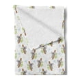 thumbnail image 2 of Cartoon Soft Flannel Fleece Blanket, Funny Childish Pattern with Koala on the Tree Playful Animal Nursery Style, Cozy Plush for Indoor and Outdoor Use, 50" x 60", Grey and Pale Brown, by Ambesonne, 2 of 5