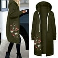 thumbnail image 3 of MesaSe Manteau Veste à Capuche Décontracté à Fermeture Éclair à Imprimé Floral pour Femmes, 3 of 6