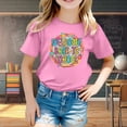 thumbnail image 2 of TZEWGL Chemise Décontractée pour Enfant Rentrée des Classes Saison Imprimé Graphique Col Rond Manches Courtes Vêtements pour Filles Garçons Taille 12-13T, 2 of 4