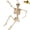 1 PCS 24 Inch, variant on Joyfy 24 Inch Halloween Skeleton Decor with LED Light Eyes,Posable Skeleton Halloween Prop Full Body with Movable Joints for Haunted House Indoor Outdoor Decoration Spooky Decor
