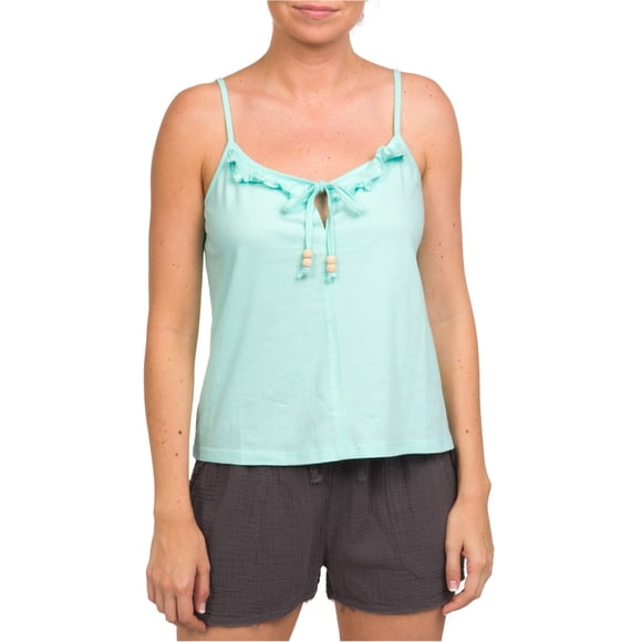 Hurley Womens Ruffled Tank Top ltdew M