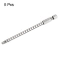 thumbnail image 3 of Unique Bargains 5Pcs Security Torx Bit 1/4' Hex Shank 4' Long Drill Bits T25 Torx Star S2 Steel Tamper Resistant Screwdriver Bit, 3 of 6