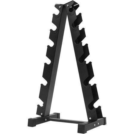 6-Tier Dumbbell Weight Rack - A-Frame Design - Home Gym Storage Racks - Strength Training Dumbbell Rack Stand Only - 40" H - 660 lbs Weight Capacity