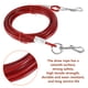thumbnail image 2 of Muyoka Cable de amarre para perros de 3 m / 5 m Correa de plomo de metal para cachorros con revestimiento de PVC Cable de carrera aérea para perros de servicio pesado con clip giratorio para jardín Pa Muyoka Hogar, 2 of 7