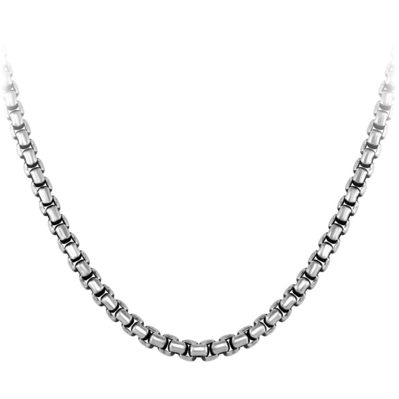 555jewelry 5mm Stainless Steel Box Chain Necklace for Men & Women, Stainless Steel Necklace for Men, Necklace Chain For Men, Sliver 24 Inch