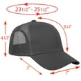 thumbnail image 6 of Falari Trucker Hat 2-Piece Set, 6 Panel, Cotton Mesh, Adjustable Size Baseball Cap - Black & Dark Gray, 6 of 7