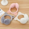 thumbnail image 3 of Cache-oreilles en Peluche pour Femmes - Cache-oreilles Chauds d'Hiver pour Filles et Femmes, Rose, 3 of 3