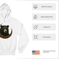thumbnail image 6 of Celtic Moon Bear Sweatshirt Mystical Forest Animal Wildlife Nature Spiritual Celestial Lunar Viking Valhala Hoodie, 6 of 7