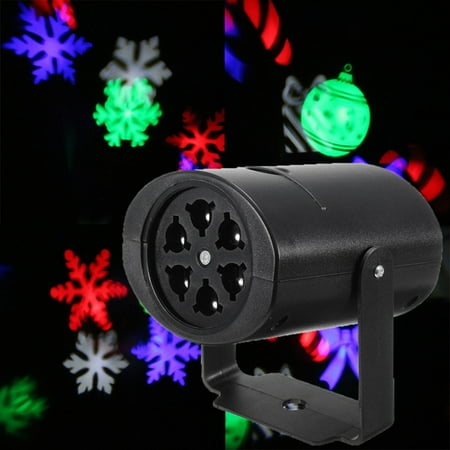 Decorative Spotlights Indoor LED Snowflake Landscape Laser Projector Lamp Light Spotlight Lighting + 2 Slide laser projector Card Indoor Party Home Decor ()