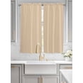 thumbnail image 2 of Khaki Solid Color Living Room Curtains 2 Panel, Aesthetics Contemporary Luxury Cafe Window Treatment, Extra Long Farmhouse Bedroom Bathroom Kitchen Curtains Drapes 104"x72", 2 of 6