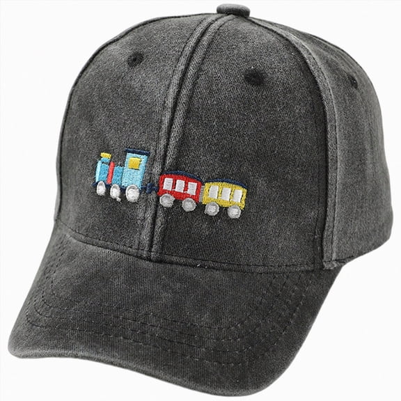 dmqupv Toddler Baseball Hats Infant Baseball Cap Adjustable Cotton Toddler Sun Hat Toddler Baseball Hat for Boys and Girls Black,3-8 Years