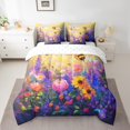 thumbnail image 2 of YST Cute Honey Bee Bedding Comforter Set 7 Pieces Wildlife Spring Garden for Kids, Full, 2 of 4