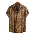 thumbnail image 3 of Camisas hawaianas con estampado de rayas para hombre, camisas de manga corta para fiestas, camisas de gran tamaño para hombres, ropa, blusas Harajuku con solapa, 3 of 4