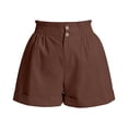 thumbnail image 5 of Utoimkio High Waist Button Shorts for Women Casual Paper Bag Waist Summer Shorts with Pockets, 5 of 7