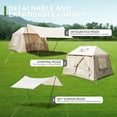 thumbnail image 5 of 5.72m² Inflatable Camping Tent, 4 Season Windproof Cotton Glamping Tent with Stove Jack & Mesh Windows, Easy Setup with Pump Included, 5 of 18