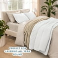 thumbnail image 3 of Bare Home Quilt Set - 3 Piece - Diamond Stitched Bedspread Coverlet - Full/Queen, White, 3 of 8