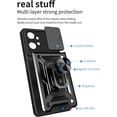 thumbnail image 2 of Phone Case for Motorola Moto G32 with Slide Camera Window, Heavy Duty Protection Phone Cover Case with Ring Kickstand for Motorola Moto G32 SJ Green, 2 of 8