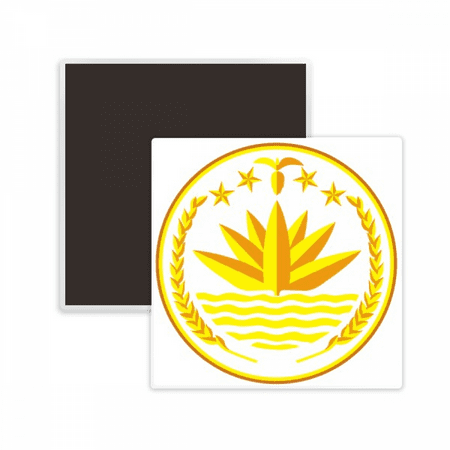 

Dhaka Bangladesh National Emblem Square Ceracs Fridge Magnet Keepsake Memento