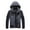 Dark Gray, variant on Fesfesfes Men Casual Patchwork Thicken Jacket Hooded Zipper Windproof Waterproof Winter Mountaineering Jacket Coats