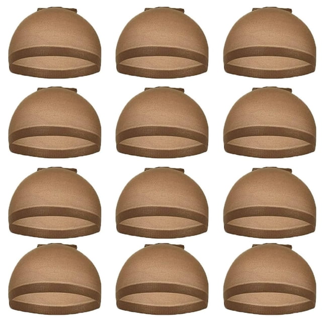 HLONK Wig Caps Skin Tone Elastic Stocking Cap for Wigs Breathable and Secure Fit Invisible Lace Wig Caps 6 Pack