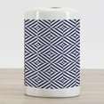 thumbnail image 2 of Navy Blue Ceramic Toothbrush Holder, Symmetrical and Asymmetrical Geometric Pattern Design Image, Decorative Versatile Countertop for Bathroom, 4.5" X 2.7", Pale Blue Dark Blue, by Ambesonne, 2 of 4