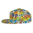 thumbnail image 3 of Fotbe Various Balls Flat Bill Visor Cap Classic Snapback Hat Polyester Foam Trucker Hat Trucker Cap Adjustable Baseball Cap, 3 of 9