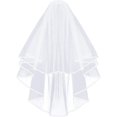 thumbnail image 1 of robe De Marie Courte Peigne 2 Niveaux Voile De Marie Ruban Brod Voile De Marie De Mariage Cathdrale Vintage Parfait Pour Les Couvertures De Banqu, 1 of 5